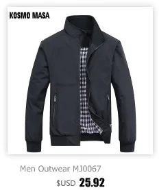 KOSMO MASA черная длинная мужская зимняя куртка, Мужская теплая Военная Меховая куртка с капюшоном, мужские куртки и пальто на молнии, мужские парки MP029