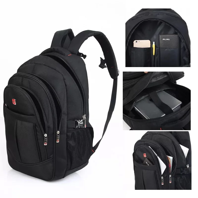 Suissewin Mochila de viaje de 17 pulgadas para hombre, Mochila suiza, Equipo Impermeable, multifunción, Mochila de negocios, para ordenador portátil turístico, Mochila