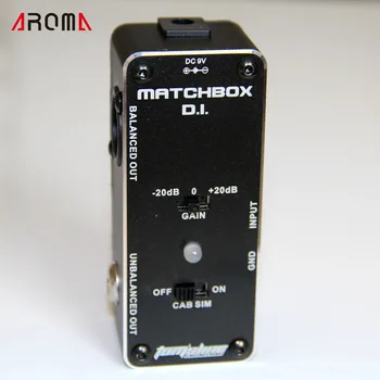 

AROMA AMX-3 MATCHBOX D.I. Transfer guitar or bass signal directly to audio system Mini Analogue Effect True Bypass