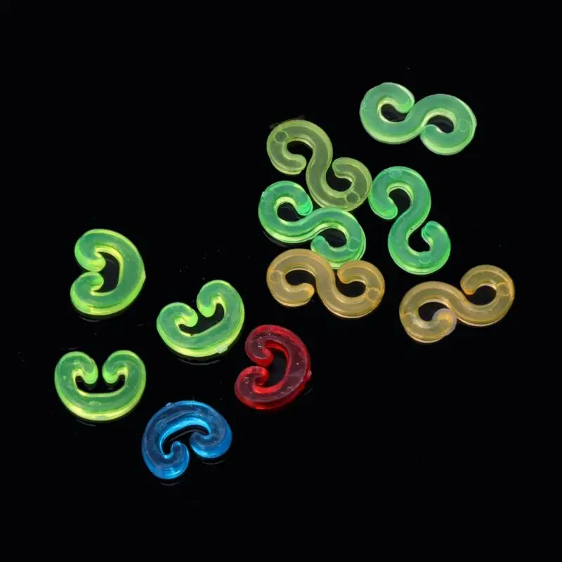 100 шт. Детская смесь цветов c-клипсы s-зажимы резиновый кабель в оплетке из разноцветных резиновых полосок для изготовления DIY ювелирных изделий