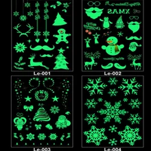 1 шт. световой временные наклейки татуировки блески новогодний орнамент вечерние год Декор рождественские украшения Navidad