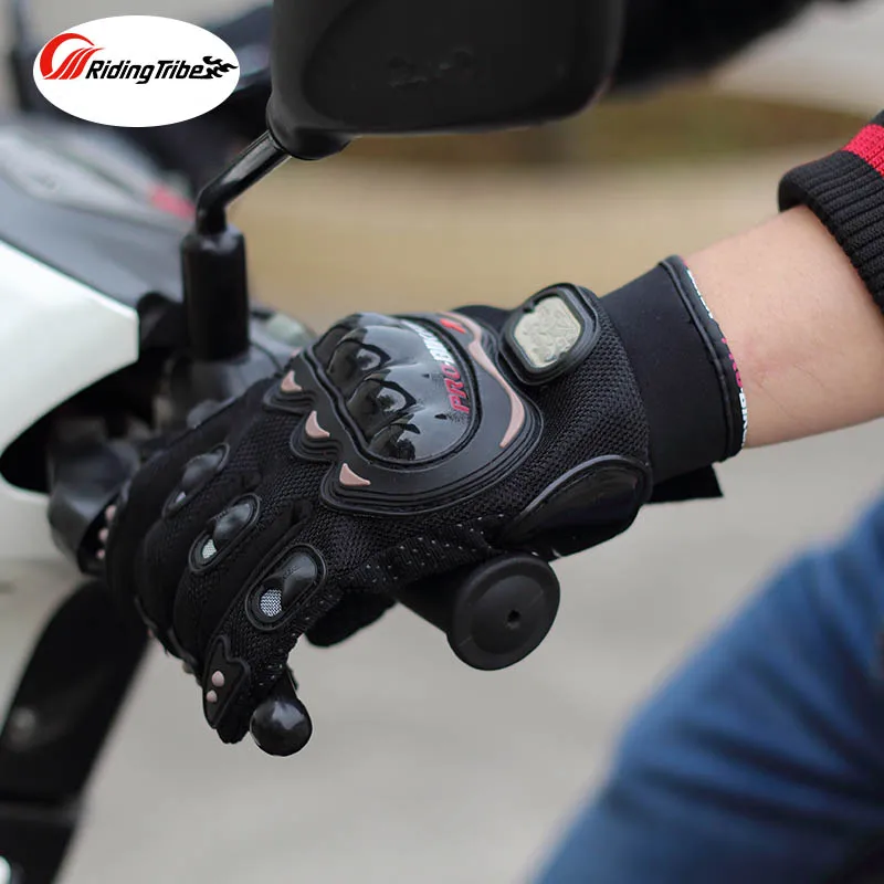 Guantes de carreras de motos guantes de dedo completo de pantalla táctil para hombre guantes de Moto