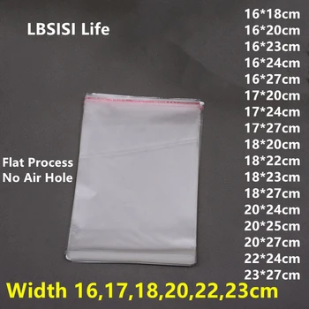 

LBSISI Life 100pcs Clear Plastic Bags Self Adhesive Resealable Opp Poly Clothing Transparent Opp Packing Gift Bag