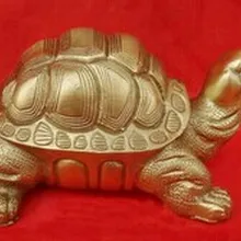 Продвижение дешево старое искусство и антиквариат Бронзовый Симпатичные Бронзовый Фэншуй Черепаха Статуя Рисунок " W