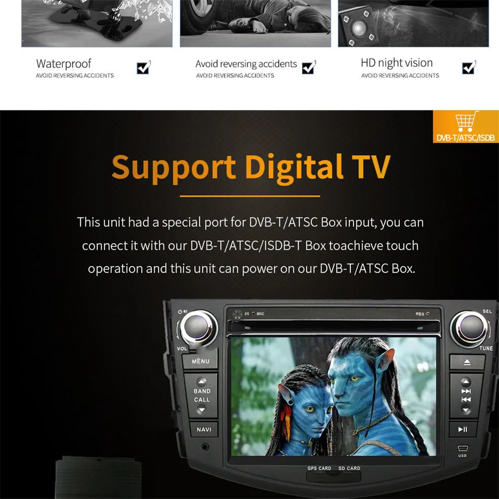 Perfect Android 9.1 Car DVD Multimedia Player For Toyota RAV4 Rav 4 2007 2008 2009 2010 2011 2 Din 1024*600 Car GPS Stereo Radio 16