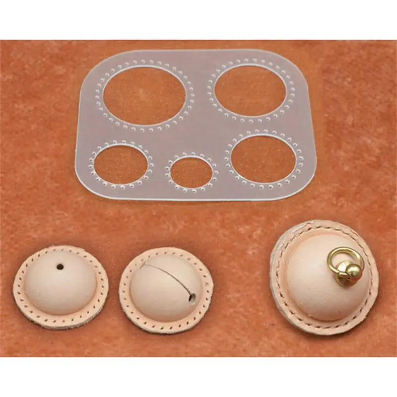 

N Handmade leather PVC drawings DIY leather bells moulds leather bells stitches positioning perforating formwork