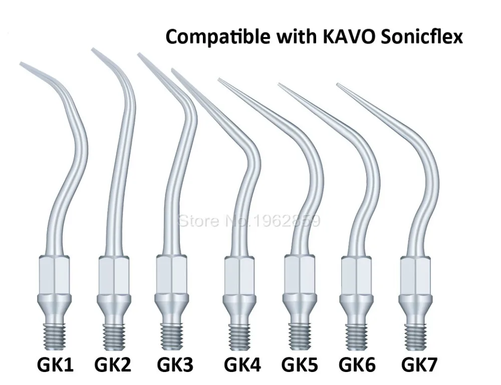 Dicas para Kavo Equipamentos de Ponta Compatível com Kavo Lote Dental Scaler Dentista Instrumento Ultra-sônica Gk1 Gk2 Gk3 Gk4 Gk5 Gk6 Gk7 7 Pçs –