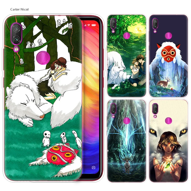 

Silicone Case for Xiaomi Redmi Note 7 6 5 Plus Mi A2 8 Lite Pro Prime Play Phone Cases Cover Princess Mononoke