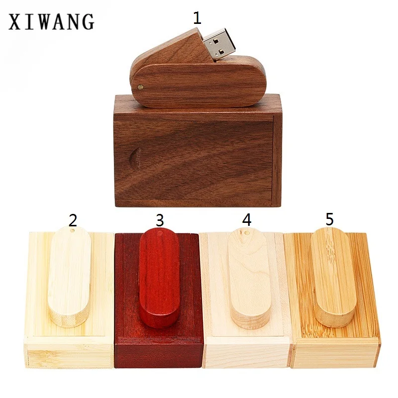 

custom company LOGO wooden Usb 2.0 4GB 8GB pendrive 16GB pen drive 32GB 64GB 128gb gifts Rotatable USB flash drive free shipping