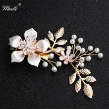 Miallo ручной работы золотой цвет цветок заколки для волос Свадебные украшения для волос Головные уборы ювелирные аксессуары для женщин