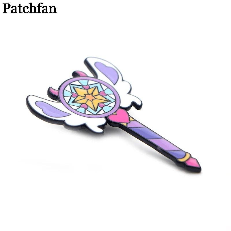 Patchfan Звезда Бабочка волшебная палочка цинка для галстука рюкзак одежда броши