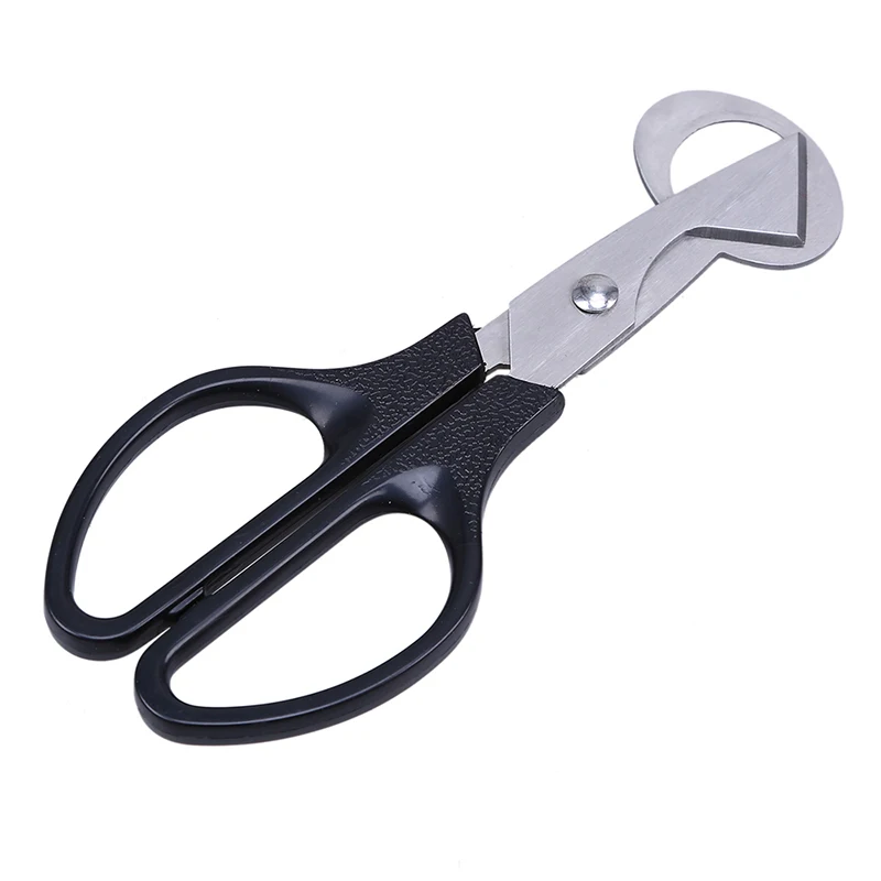 WCIC Quail Egg Shells Scissors Cracker Stainless Steel Blade Slicers Kitchen Tool Clipper Scissors Opener Cigar Cutter Opener - Цвет: Black