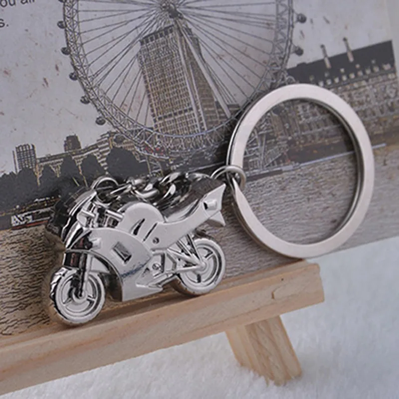 

New Fashion Motorcycle Key Ring Chain Motor Bike Silver Keychain Cute Lover Gift