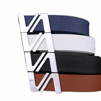 

Men Belt New Jeans Belt Promotion Ceinture Belt Male PU Apparel Accessories Solid Black Geometic Adult White Business Navy