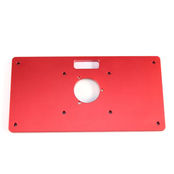 Multifunctional Red Aluminium Alloy Router Table Insert Plate For Woodworking Engraving Machine