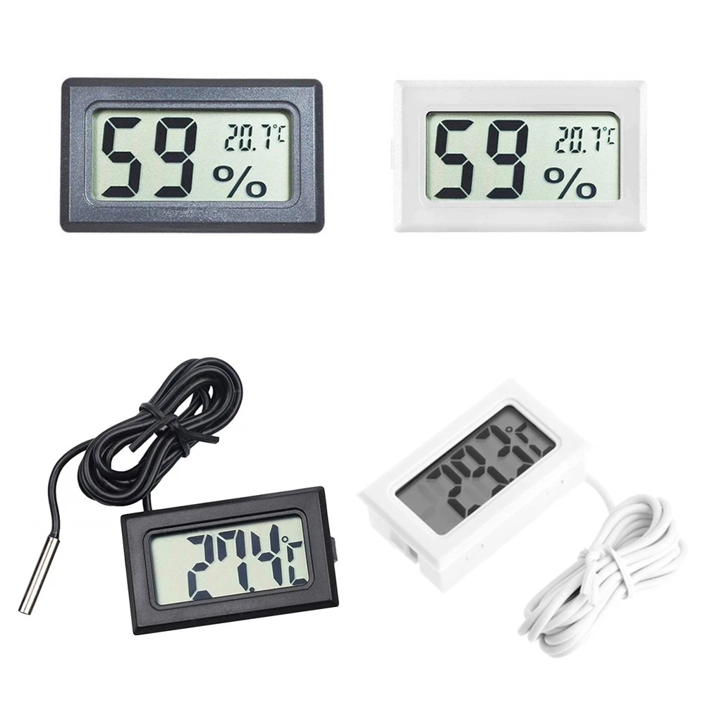 Mini digital lcd interno conveniente sensor de temperatura medidor de umidade termômetro higrômetro calibre|Instrumentos de temperatura| -