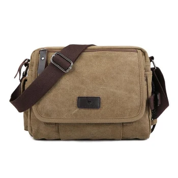 

MANJIANGHONG Vintage Men's Messenger Bags Canvas Shoulder Bag Fashion Men Business Crossbody Bag Printing Travel Handbag P597