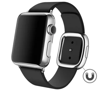

Leather Band for Apple Watch 38mm 40mm 42mm 44mm Women, Modern Buckle Replacement Strap Wristband for iWatch Series 4 3 2 1