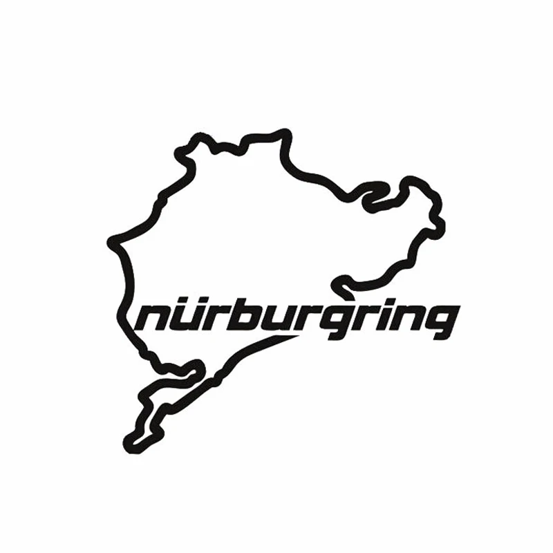 14cm12.5cm Car Styling Racing Road Racing Nurburgring Creative Fashion Window Stickers (6)