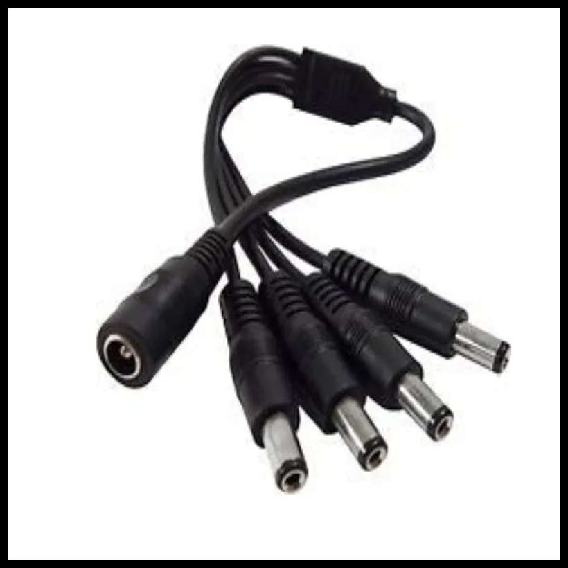 DC 1 гнездовой к 4 Штекерный силовой сплиттер кабель для камеры 5 5*2 40 см|cable power|for