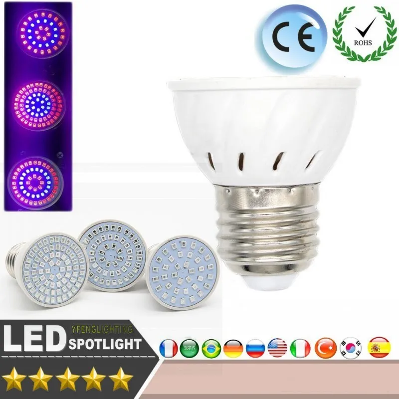 

LED Grow Lamp E27 9W 15W 18W AC220-240V Red Blue Grow Light Bulb Garden Greenhouse Plant Horticulture Hydroponic lamp lighting