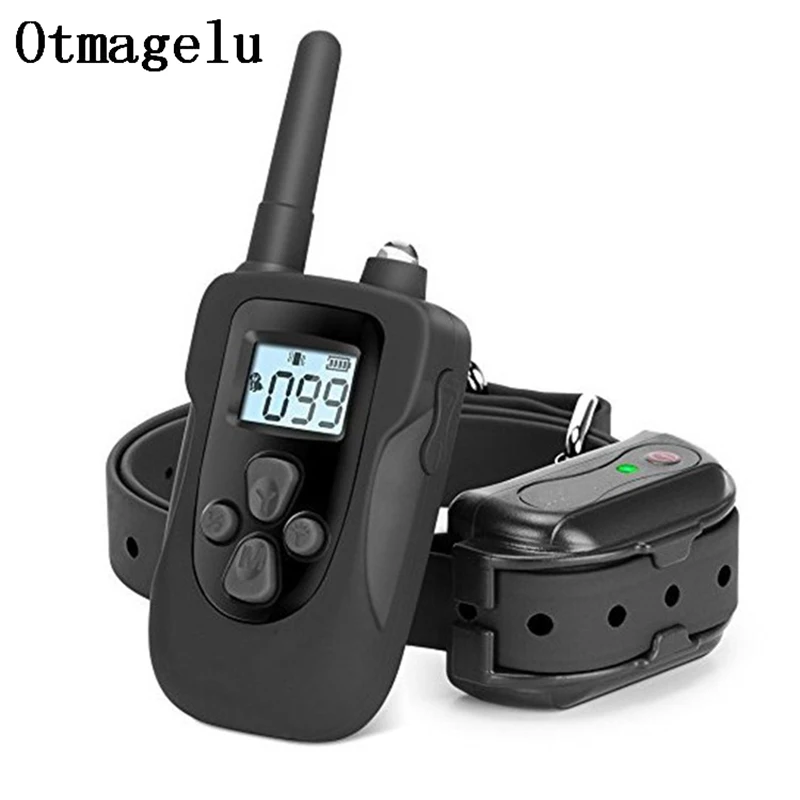 New 350m Remote Rechargeable Electronic Dog Training Collar With LCD Display for electricing shock Dog collar Stop Barking4