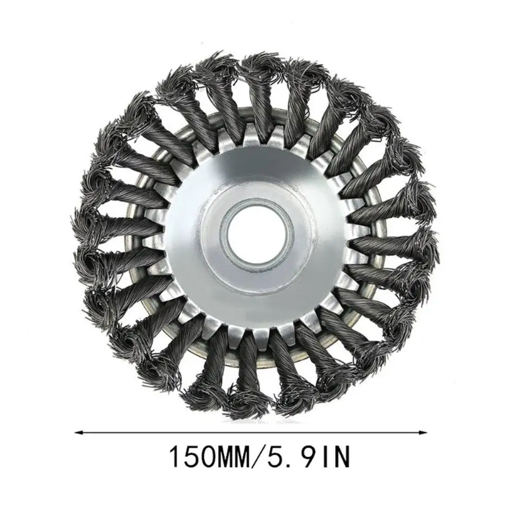 6 дюймов Стальная проволока колесная щетка ручная газонокосилка, работающая на головкой травы инструменты для чистки легко резки садовый Мощность инструмент Аксессуары для газонокосилки