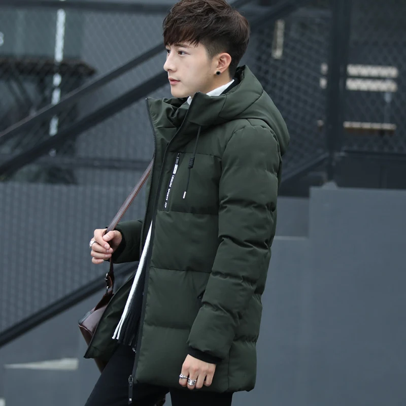 Зимняя мужская куртка с капюшоном, толстая теплая парка, пальто с хлопковой подкладкой, верхняя одежда на молнии, модная ветровка, куртки для мужчин размера плюс 4XL 5XL