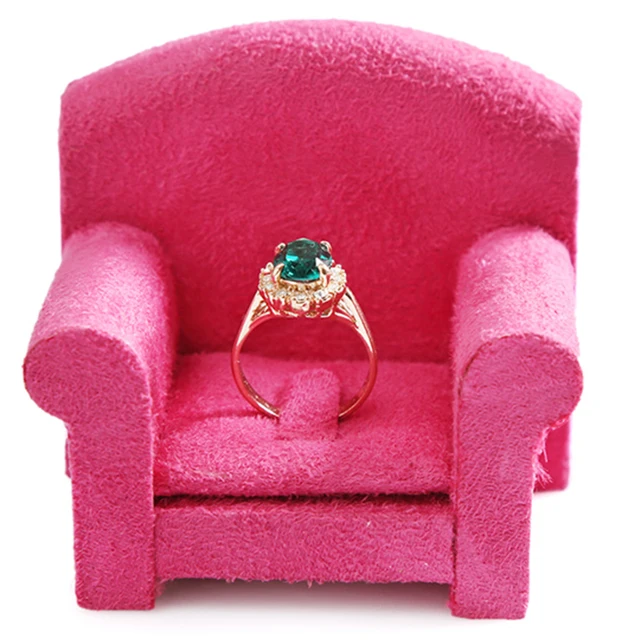 Best Offers M rose red ring display organizer  rack chair shape lovely small ring stand holder GA4013