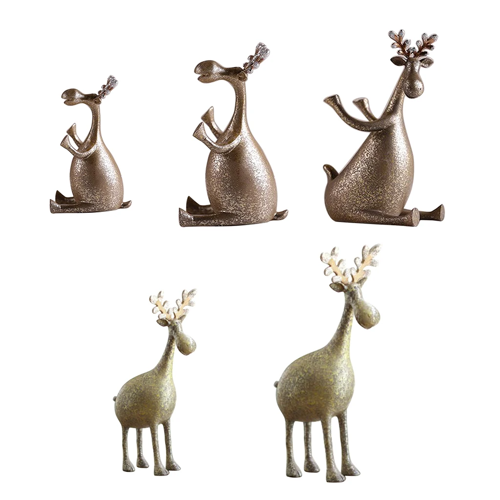 Vintage Resin Elk Deer Wine Rack Cup Holder Wedding Gift Ornament Decor