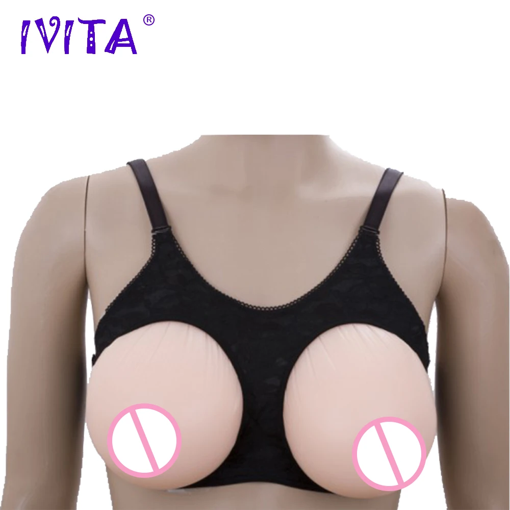 

IVITA 6000g Realistic Silicone Breast Forms With Shoulder Straps Huge Breast Forms For Crossdresser Transgender Mastectomy