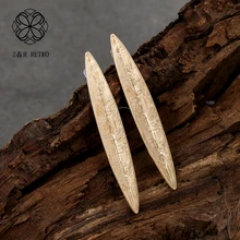 Серебряные золотые серьги-гвоздики в виде листьев для женщин, трендовые металлические Очаровательные Круглые серьги с листьями, геометрические модные ювелирные аксессуары