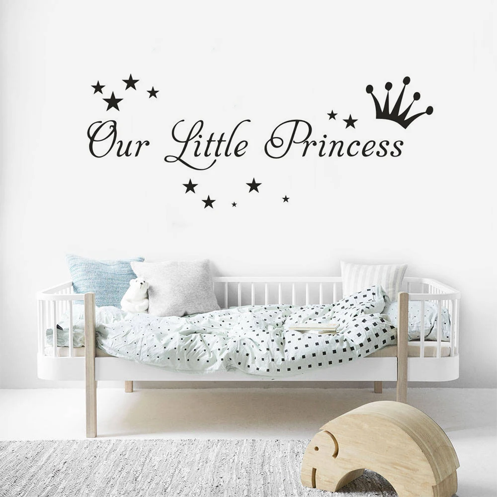 French Style Stickers Chambre Fille Vinyl Wall Art Decals Baby Girl Room  DIY Princesse Decoration - AliExpress