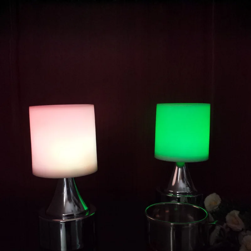 Горячая Распродажа, 7 цветов, сменный беспроводной светодиодный настольный светильник для кофейного бара, вечерние, для мероприятий,, 4 шт./лот