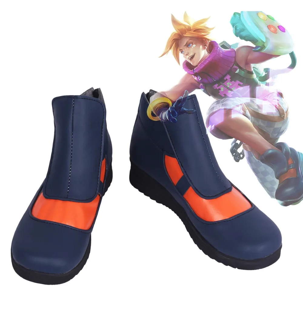 

Сапоги Ezreal для косплея аркадных игр, хит продаж, обувь для косплея LOL Blue, Сапоги унисекс, сапоги для Хэллоуина