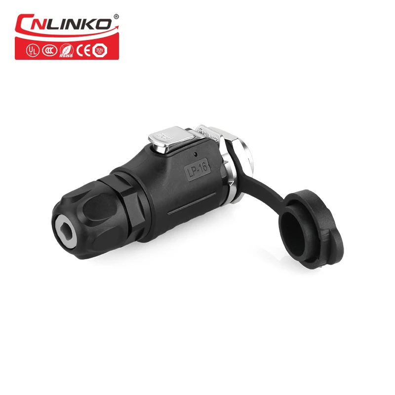 Cnlinko M16 2 Pin перегородка Водонепроницаемая IP67 Push Pull пластиковая с металлической