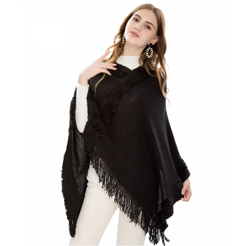Whhite Embroider Flower Pashmina Cashmere Scarf For Women