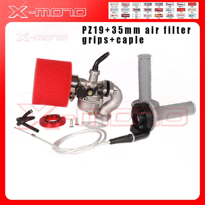 PZ19 19mm Carburetor Intake Pipe Gasket Throttle Grip Settle Cable Air