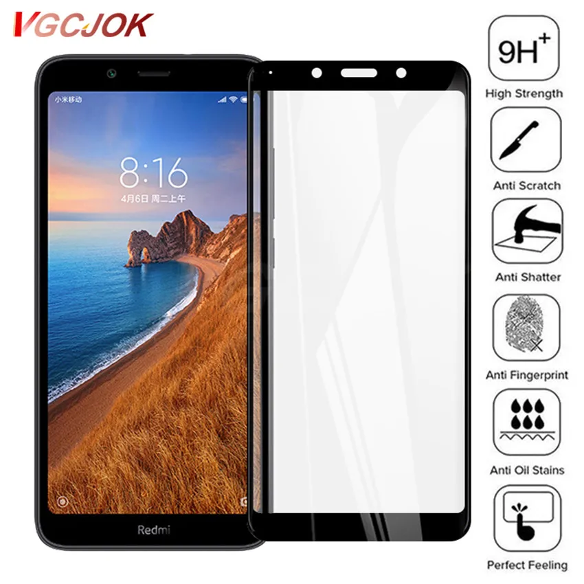 

Full Cover Tempered Glass For Xiaomi Redmi 7 7A 6A 6 Pro 5A Screen Protector For Redmi 5 Plus Note 7 pro K20 S2 Toughened Film