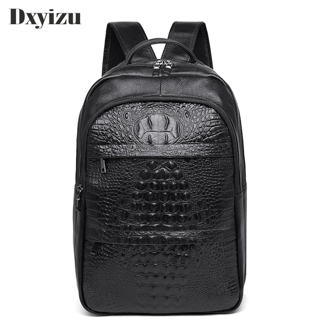 Crocodile Men's Backpack Soft Genuine Leather 1