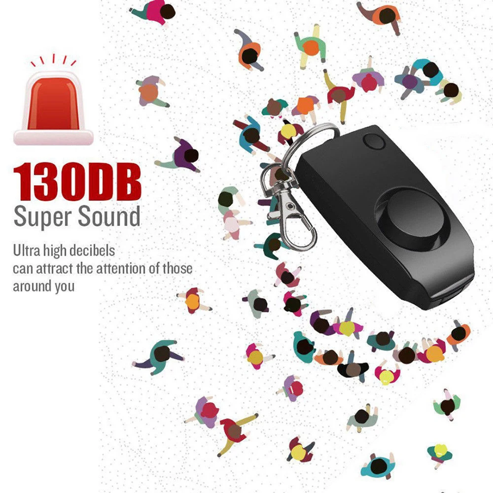 Self Defense mujer defensa personal safety alarm security wolf auto alarme seguridad anti rape whistle 130dB sound loud Keychain Self Defense mujer defensa personal safety alarm security wolf auto alarme seguridad anti rape whistle 130dB sound loud Keychain
