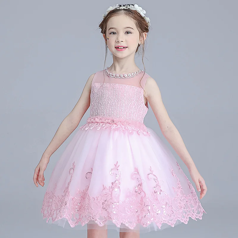 Amazing TUTU Style Girl Wedding Dress Pearls with Super Appliques Kids ...