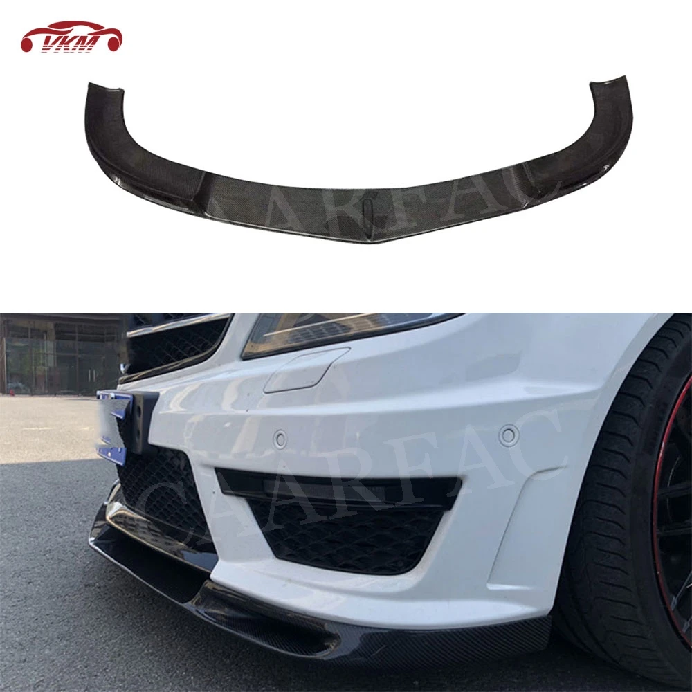 

For W204 Carbon Fiber Front Lip Spoiler Splitters Flaps for Mecedes Benz C Class W204 C63 AMG 2012-2014 Head Bumper Chin