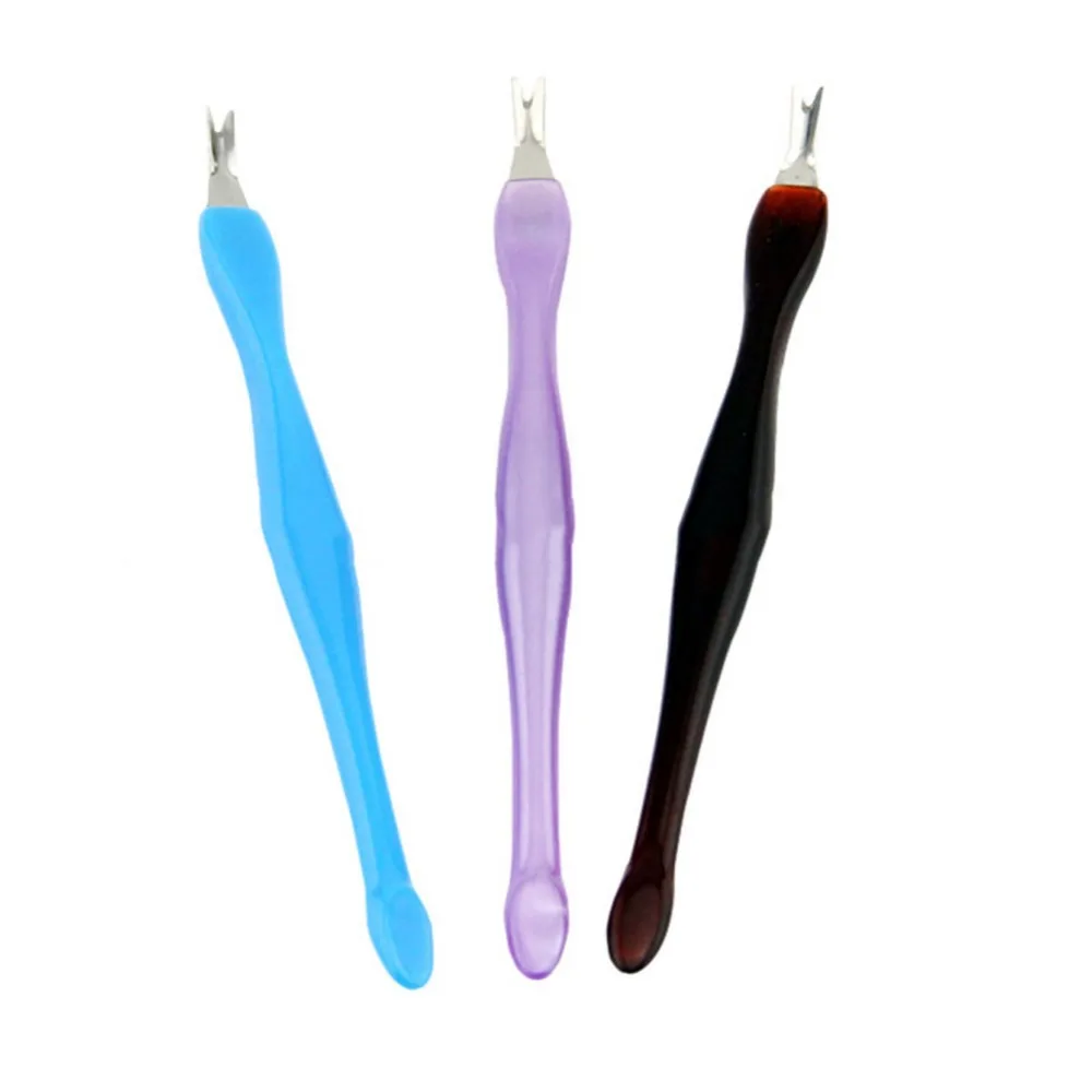 

2Pcs/pack Remover Beauty Tool Cut Repair Removal Of Nail Scissors Pusher Trimmer Wholesales Random Color