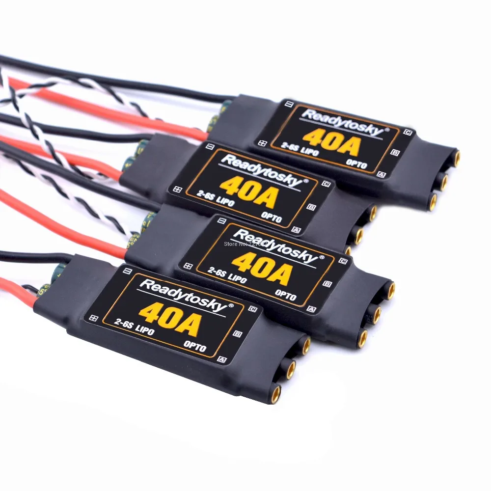 5 V/3A 40A ESC OPTO 2-6S бесщеточный ESC электронный регулятор скорости для F450 450 мм S500 ZD550 RC вертолет Квадрокоптер - Цвет: 4xESC with connector