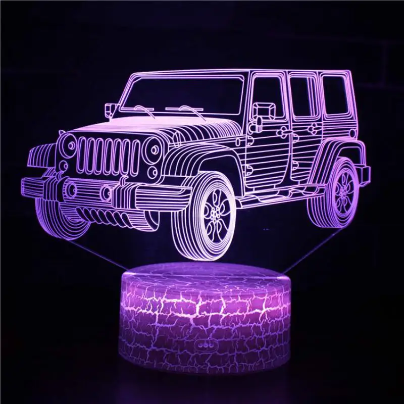 Хит продаж внедорожный автомобиль 3d свет Usb штекер Цветной светодиодный ночник