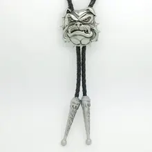 Новая европейская популярная мужская бижутерия собачий Боло галстук кожаный канат винтажное ожерелье Боло шеи галстуки для рубашки оптом