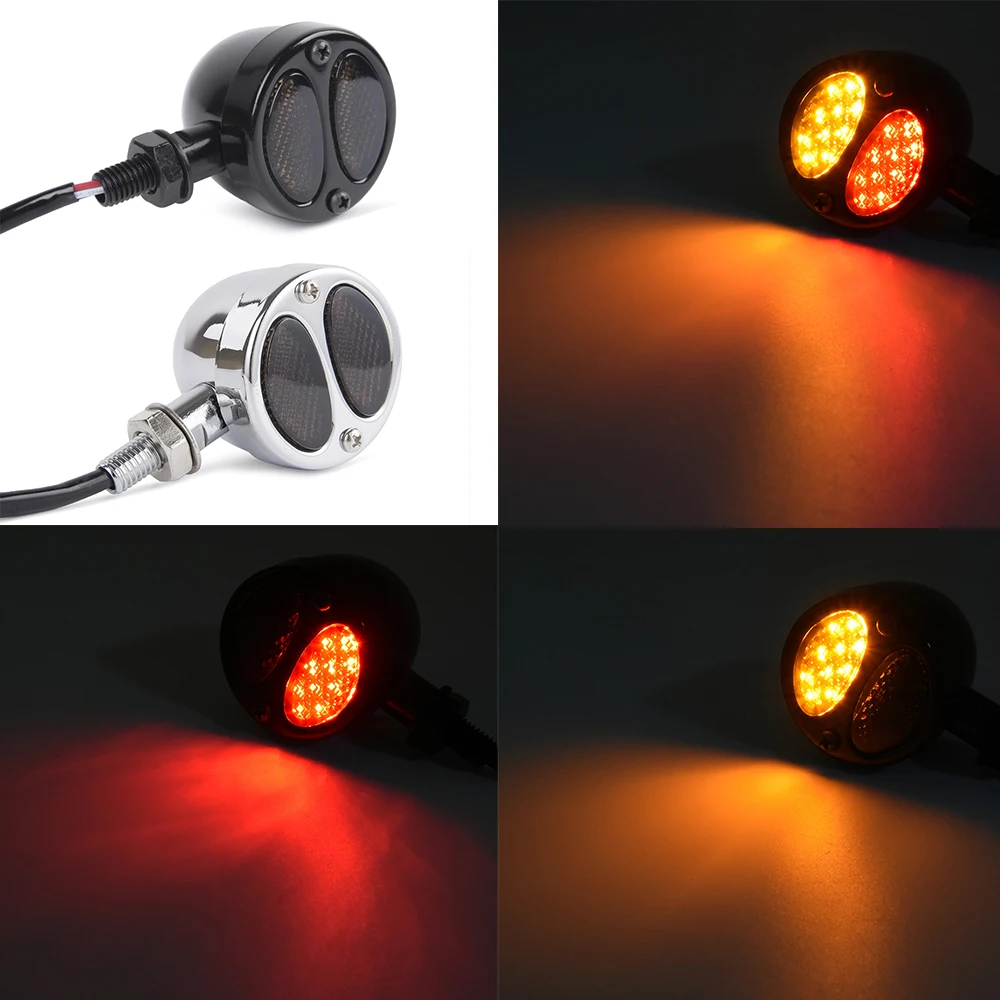 

Motorcycle Accessories Round Bullet LED Stop Brake Turn Signal Blinker Indicator Running Light Lamp for Harley Sporster Softail