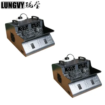 

Free Shipping 2pcs/Lot 2000W DJ Led Fog Smoke Machine With Bubbles Stage Making 18x3w 3in1 DMX Control for Stage DJ Equipment