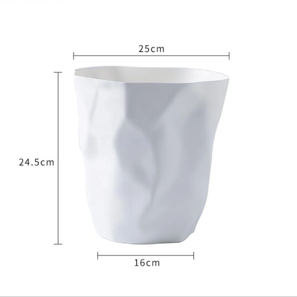 Modern Fashion Irregular Trash Can Plastic Wastebasket Dustbin for Home Office Car